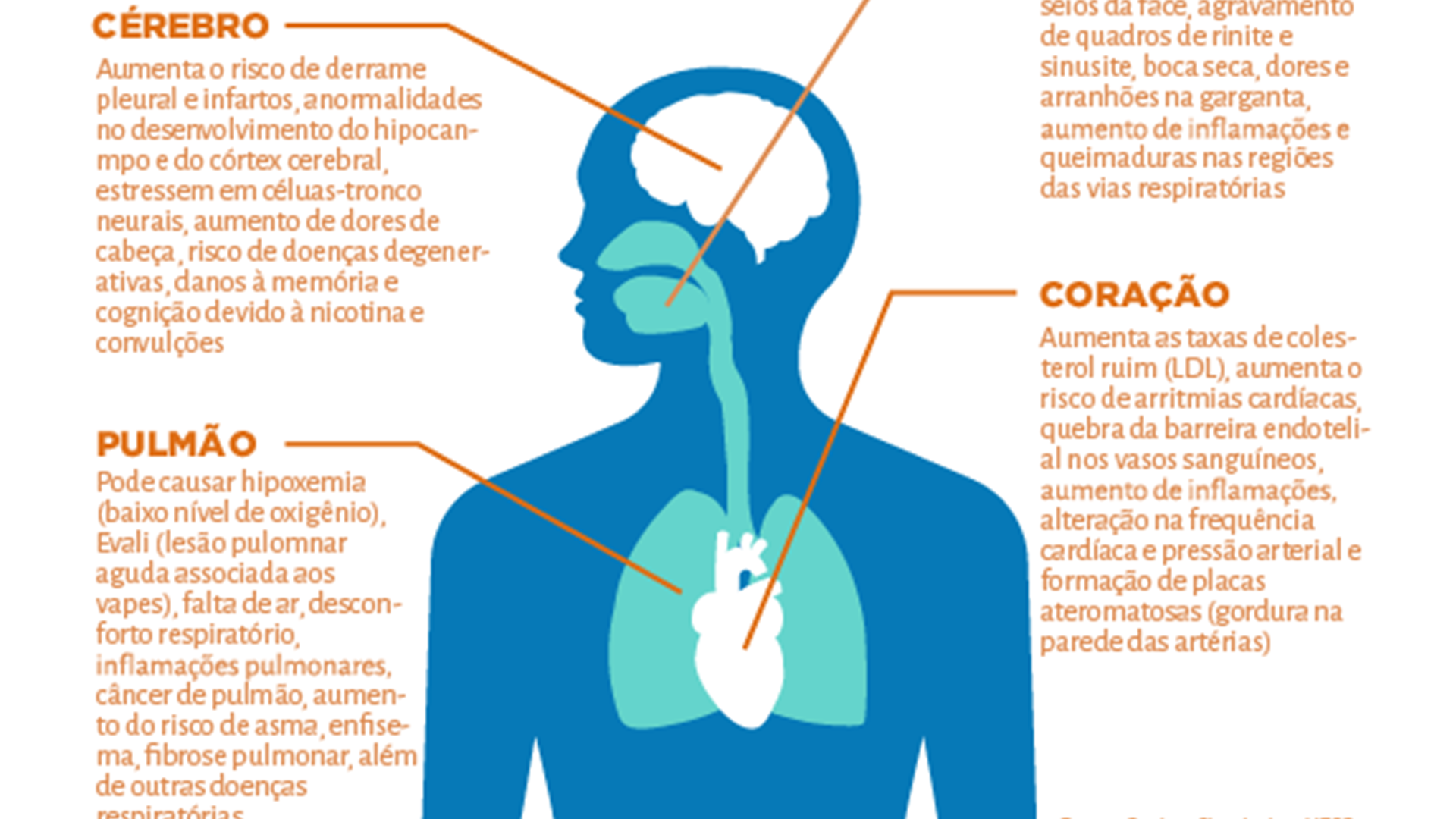 Popular entre os jovens, vapes podem causar danos ao coração e ao pulmão