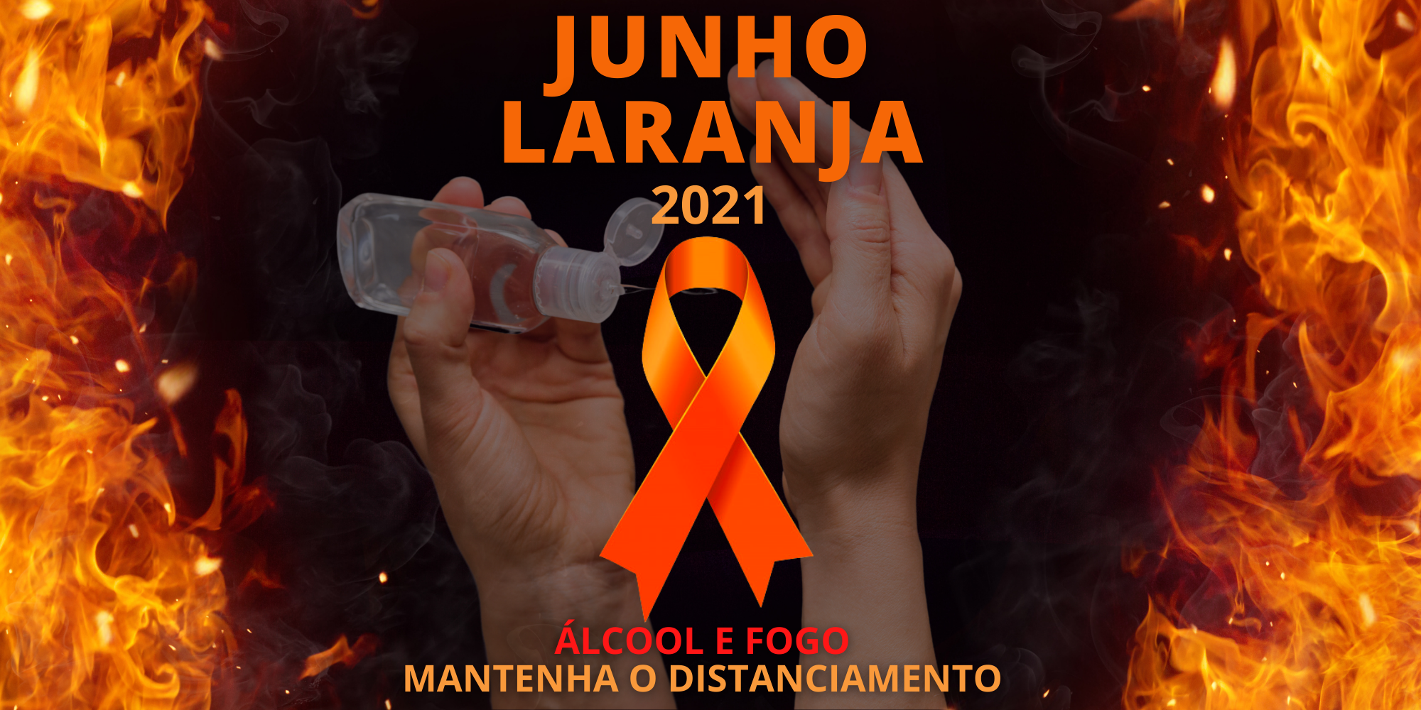 Campanha Junho Laranja alerta para risco de queimaduras por álcool