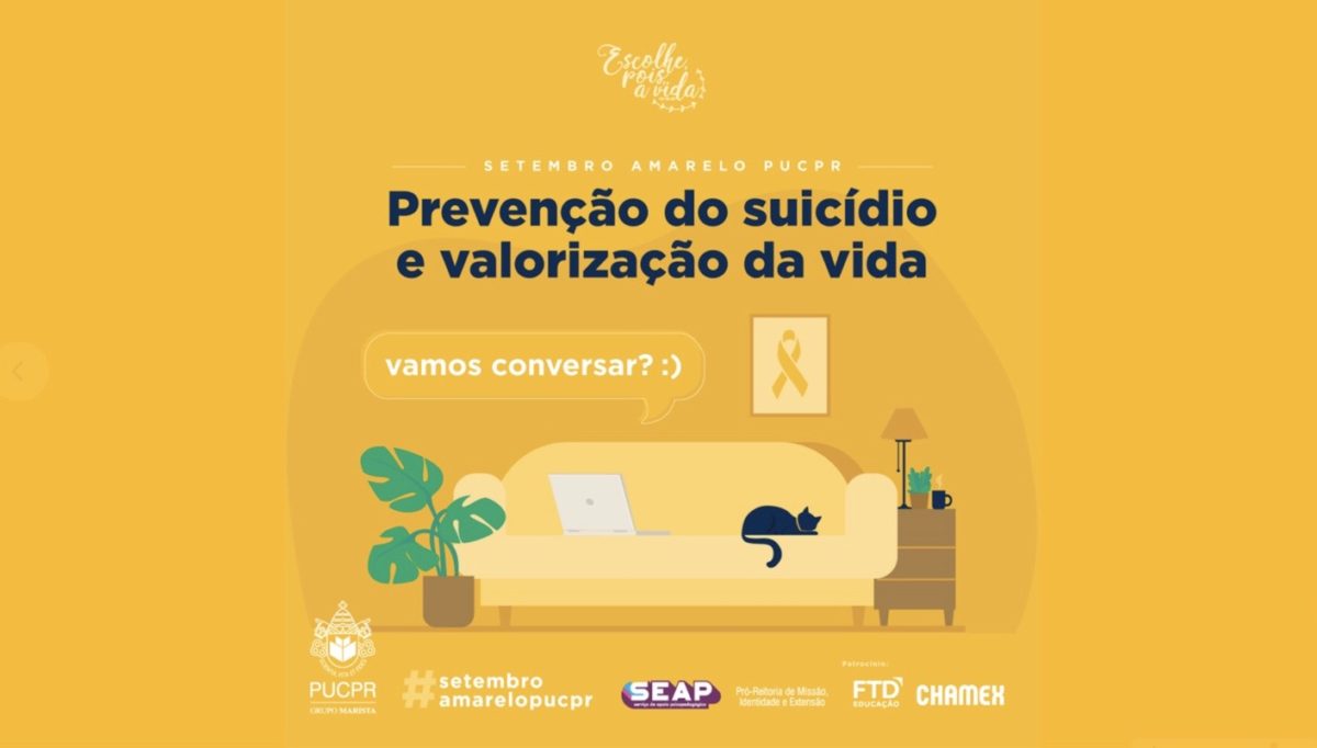 PUCPR intensifica debate sobre suicídio e saúde mental durante Setembro Amarelo