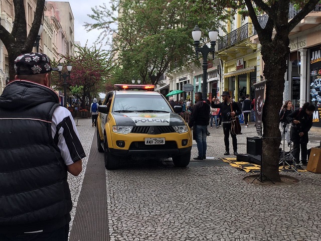 Aumenta presença policial no centro de Curitiba