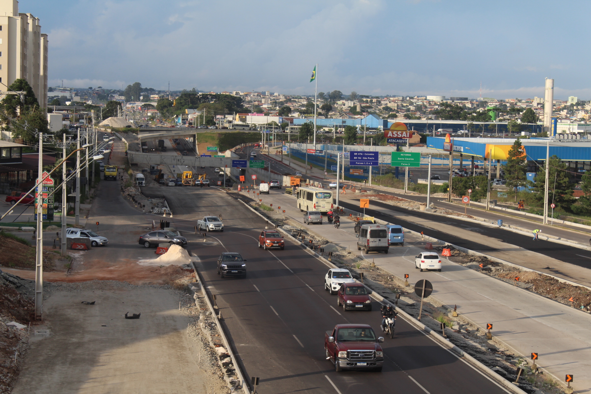 Seis obras públicas simultâneas impactam a mobilidade de curitibanos