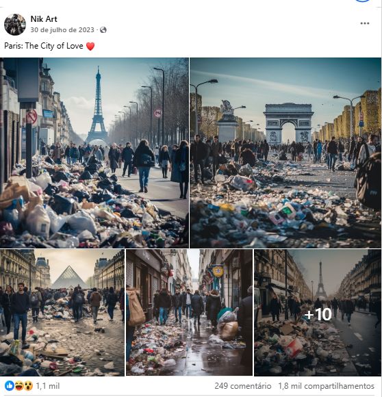 É verdade que Paris foi tomada por lixo em 2023?